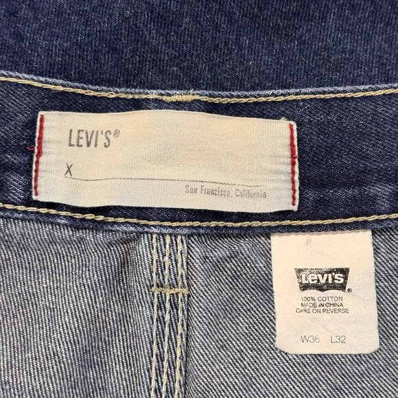 Vintage Levis Jeans Mens 36x32 Blue Carpenter Utility Cotton Denim 00539-4624 - Picture 3 of 10